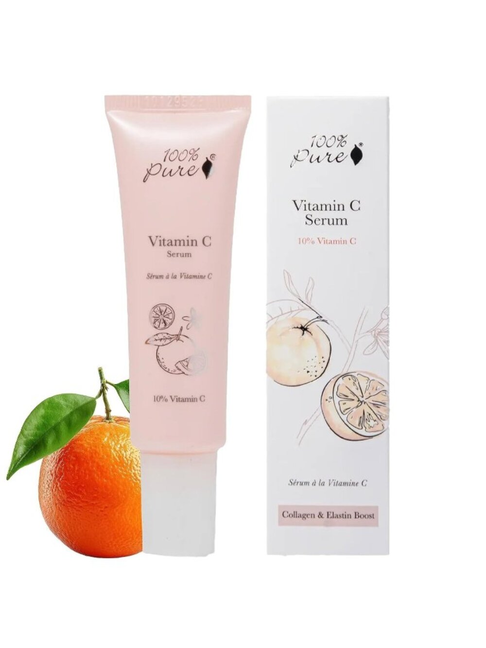 100% PURE Cosmetics Vitamin C Serum Brightening Anti-Aging Face Serum New - Picture 2 of 6